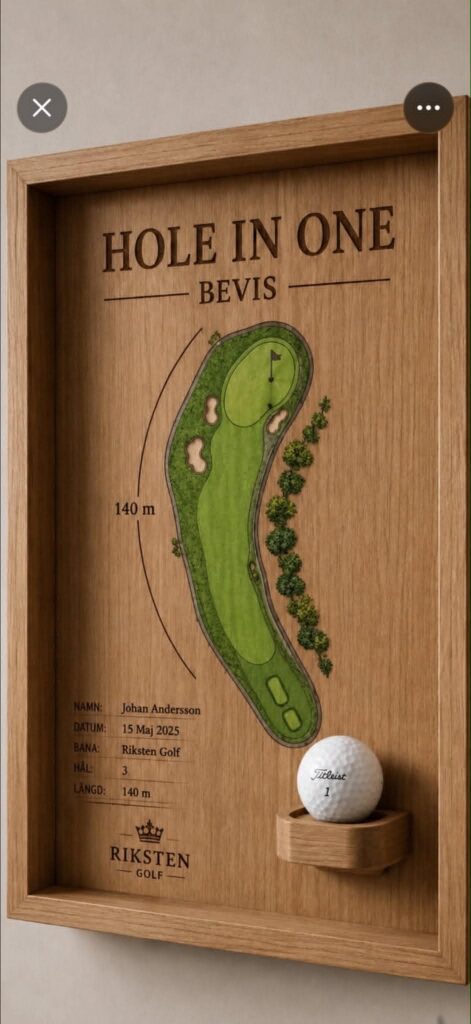 Personlig Hole in One-tavla från Swecraft